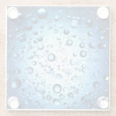 Wassertropfen Glasuntersetzer (Rückseite)
