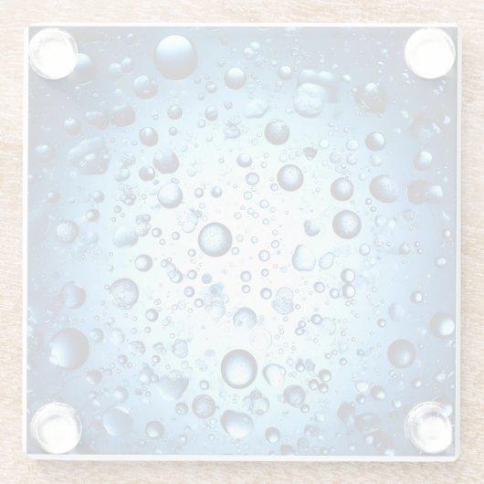 Wassertropfen Glasuntersetzer (Rückseite)