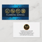 Wassertropfen Gold-Klempnerwerkzeuge Visitenkarte (Vorne/Hinten)