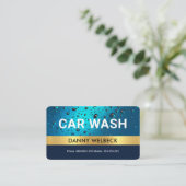 Wassertropfen Gold Streifen Auto Center Visitenkarte (Stehend Vorderseite)