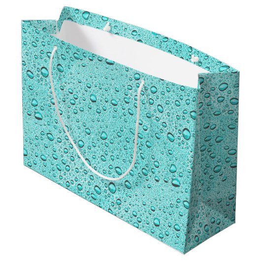 Wassertropfen Große Geschenktüte (Rückseite Schrägansicht)