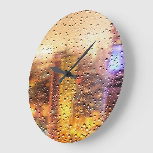 Wassertropfen Große Wanduhr (Winkel)