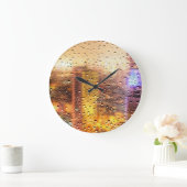 Wassertropfen Große Wanduhr (Zuhause)