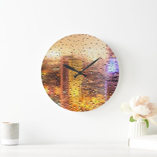Wassertropfen Große Wanduhr (Zuhause)