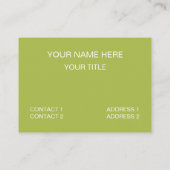 Wassertropfen Grünes Leaf Naturmuster Visitenkarte (Rückseite)