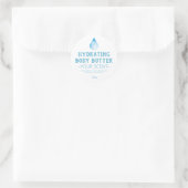 Wassertropfen Hydratation Handgebläse Butter Runder Aufkleber (Tasche)