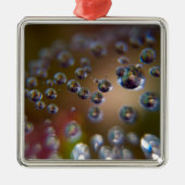 Wassertropfen in Bewegung Silbernes Ornament (Vorne)