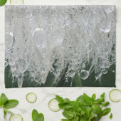 Wassertropfen in Löwenzahn Geschirrtuch (Gefaltet)