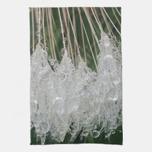 Wassertropfen in Löwenzahn Geschirrtuch