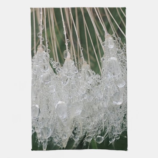 Wassertropfen in Löwenzahn Geschirrtuch (Vertikal)
