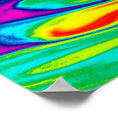 Wassertropfen in psychedelischen Farben Poster/Pri Poster (Ecke)