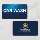 Wassertropfen Kfz-Wash-Reflektion Visitenkarte (Vorne/Hinten)