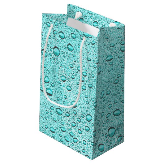 Wassertropfen Kleine Geschenktüte (Rückseite Schrägansicht)