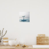 Wassertropfen kollidieren, um einen Regenschirm zu Poster (Küche)