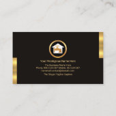 Wassertropfen Leckage Gold Klempner Tools Motif Visitenkarte (Rückseite)