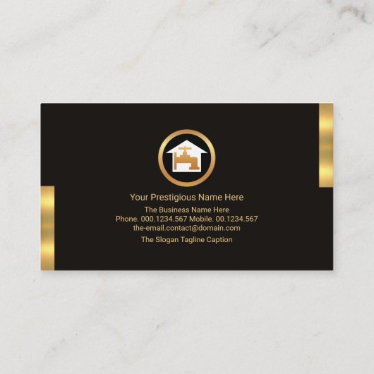 Wassertropfen Leckage Gold Klempner Tools Motif Visitenkarte (Rückseite)