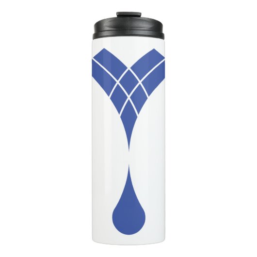 Wassertropfen-Logo auf thermischem Becher (Vorderseite)