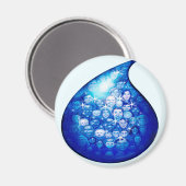 Wassertropfen Magnet (Vorderseite/Rückseite)