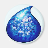 Wassertropfen Magnet (Vorne)
