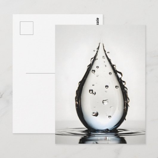 Wassertropfen-Makro Postkarte (Vorne/Hinten)