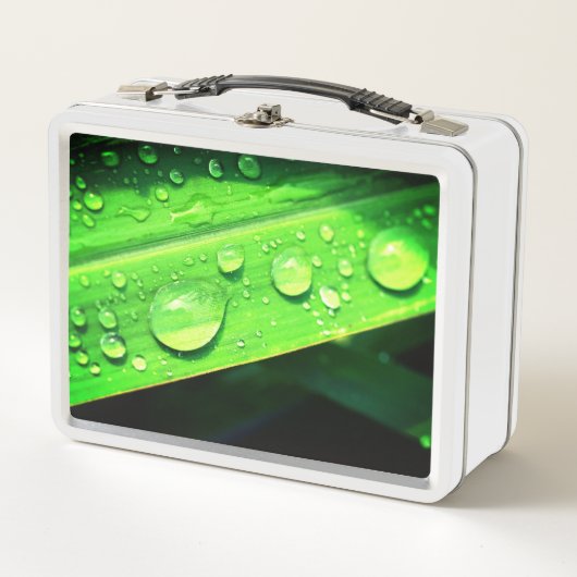 Wassertropfen Metall Brotdose (Vorderseite)