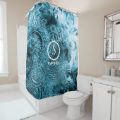 Wassertropfen mit individualisierbaren Logos und T Duschvorhang (Beispiel)