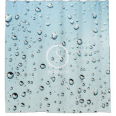 Wassertropfen mit individuell anpassbarem Logo und Duschvorhang (Vorderseite)