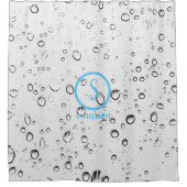 Wassertropfen mit individuell anpassbarem Logo und Duschvorhang (Vorderseite)