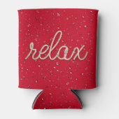 Wassertropfen mit Rope Relax Text kann kühler Dosenkühler (Vorderseite)