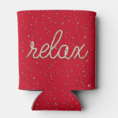 Wassertropfen mit Rope Relax Text kann kühler Dosenkühler (Rückseite)