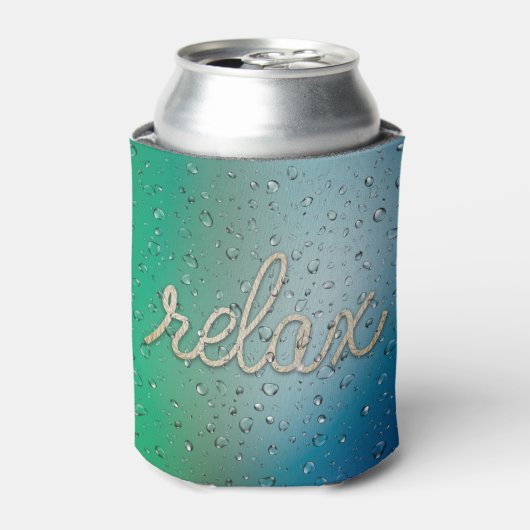 Wassertropfen mit Rope Relax Text kann kühler Dosenkühler (Kanne Vorderseite)