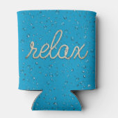 Wassertropfen mit Rope Relax Text kann kühler Dosenkühler (Rückseite)