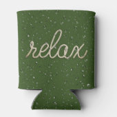 Wassertropfen mit Rope Relax Text kann kühler Dosenkühler (Rückseite)