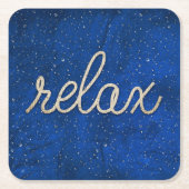 Wassertropfen mit Seil entspannen Text Rechteckiger Pappuntersetzer (Vorderseite)