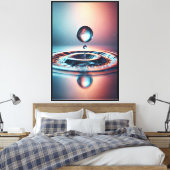 Wassertropfen mit Welleneffekt Leinwanddruck (Insitu (Schlafzimmer))