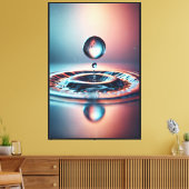 Wassertropfen mit Welleneffekt Leinwanddruck (Insitu (Wohnzimmer))