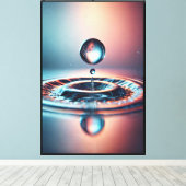 Wassertropfen mit Welleneffekt Leinwanddruck (Insitu (Holzboden))