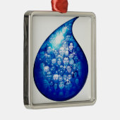 Wassertropfen Ornament Aus Metall (Rechts)