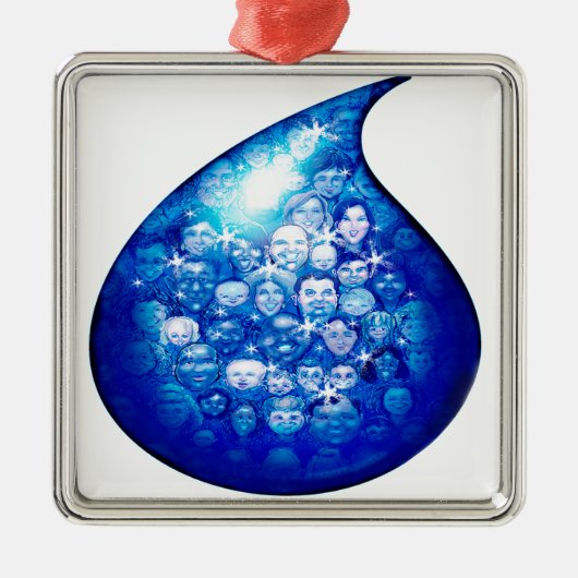 Wassertropfen Ornament Aus Metall (Vorne)
