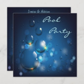 Wassertropfen Party Einladung (Vorne/Hinten)