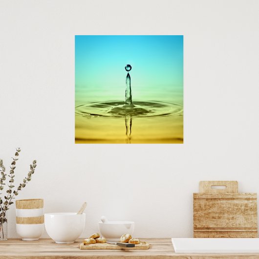 Wassertropfen Poster (Küche)