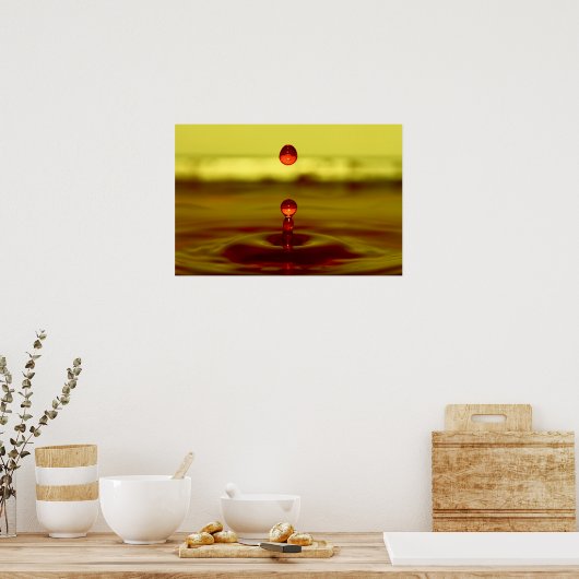 Wassertropfen Poster (Küche)