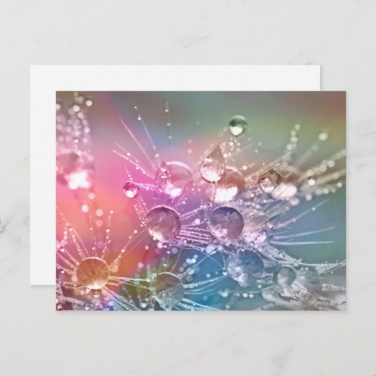 Wassertropfen Postkarte (Vorne/Hinten)