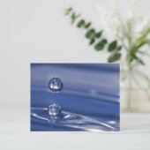 Wassertropfen Postkarte (Stehend Vorderseite)