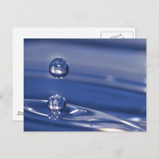 Wassertropfen Postkarte (Vorne/Hinten)