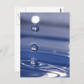 Wassertropfen Postkarte (Vorne/Hinten)