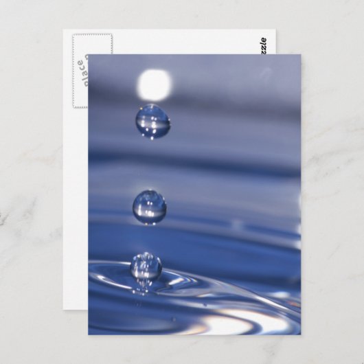 Wassertropfen Postkarte (Vorne/Hinten)