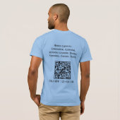 Wassertropfen Qr-Code Hochdruckreinigung T-Shirt (Schwarz voll)
