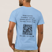 Wassertropfen Qr-Code Hochdruckreinigung T-Shirt (Rückseite)
