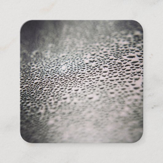 Wassertropfen Quadratische Visitenkarte (Vorderseite)